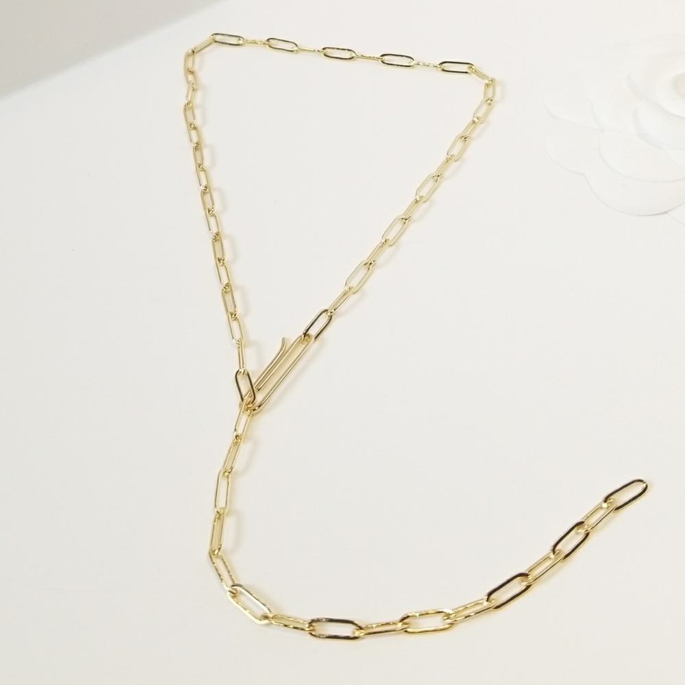 NEW Dainty Paper Clip Chain Necklace Choker